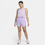 Women's Nike One Shorts Lilac Bloom Dri-FIT Brief-Lined Ultra High-Waist SRT152