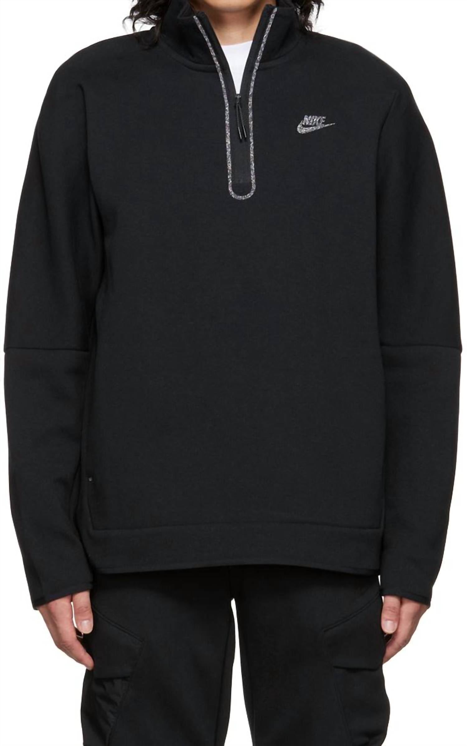 Men Sportswear Half-Zip Sweatshirt Activewear In Black