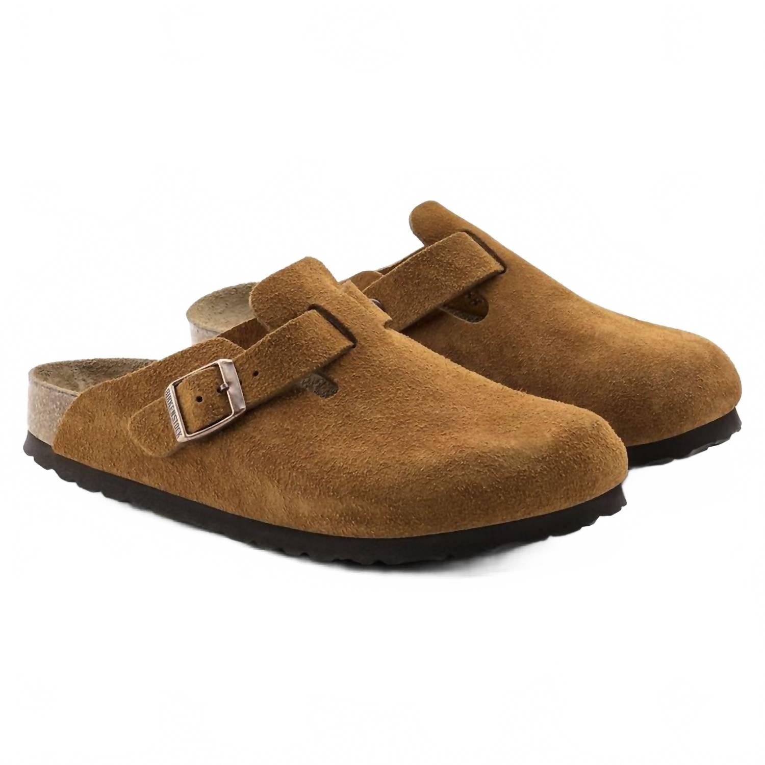 Women's Boston Soft Footbed Clog In Mink Suede