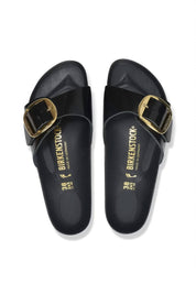Women's Madrid Big Buckle Sandals In High Shine Black