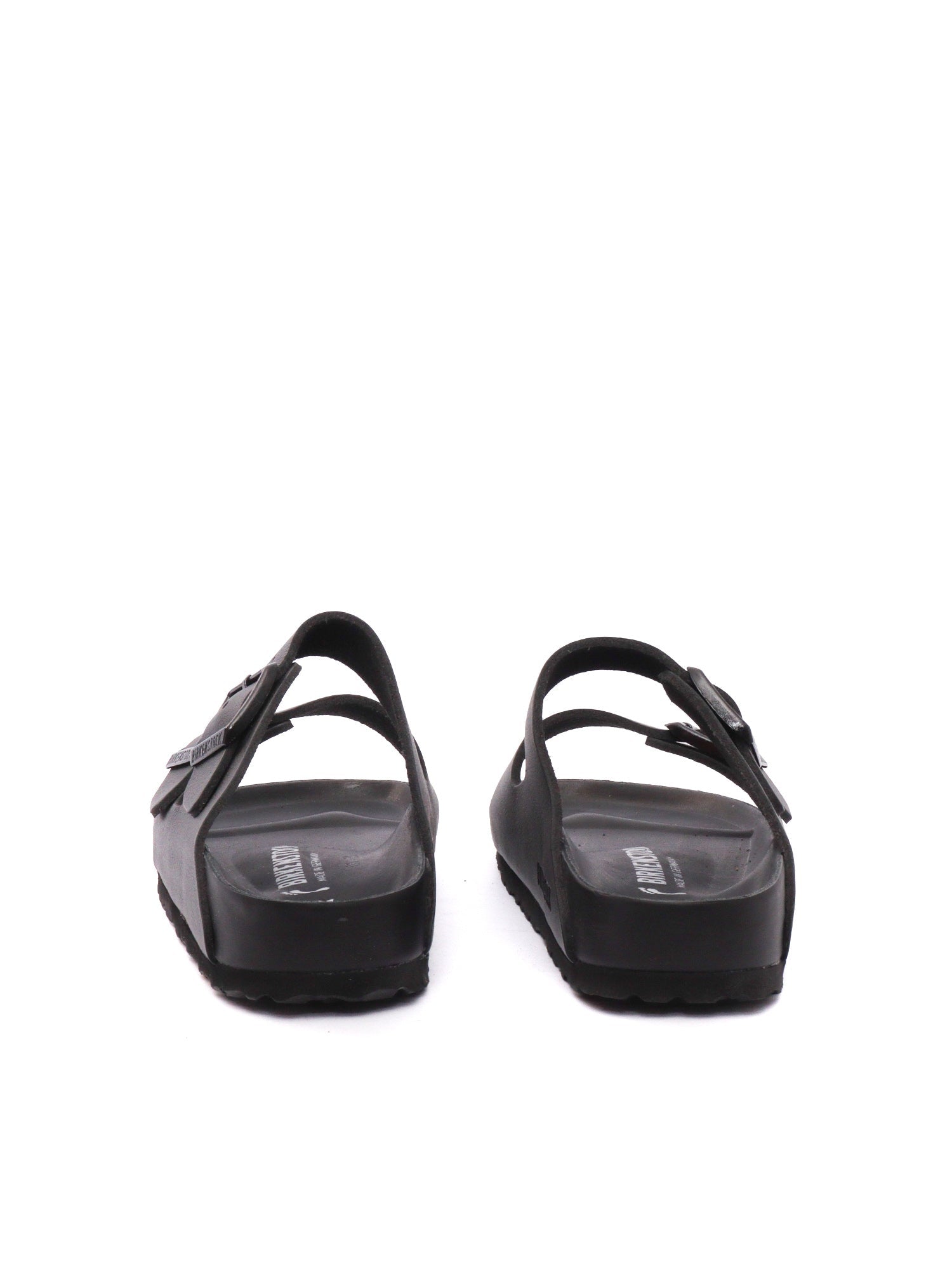 Black Arizona Natural Leather Slide Sandal