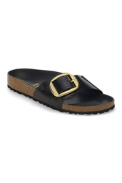 Women's Madrid Big Buckle Sandals In High Shine Black