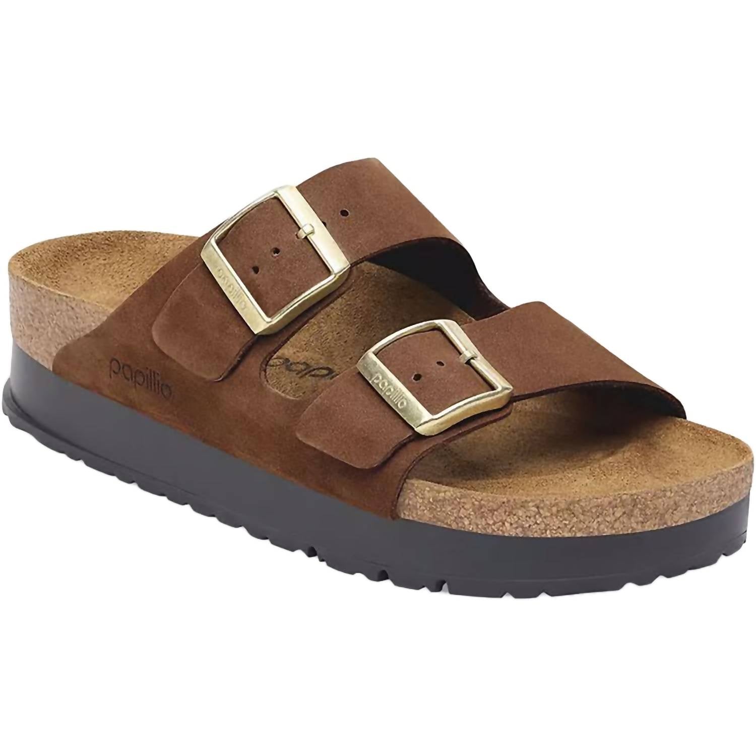 Women's Arizona Platform Sandals In Dark Tea