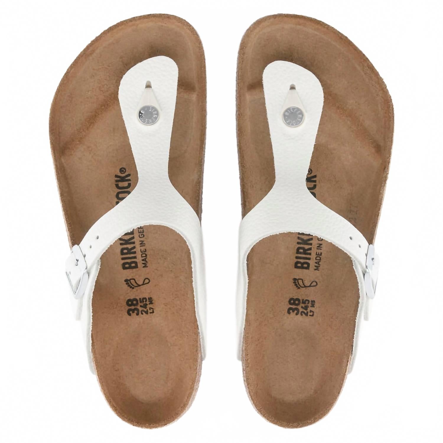 Women's Gizeh Leather Sandal In White