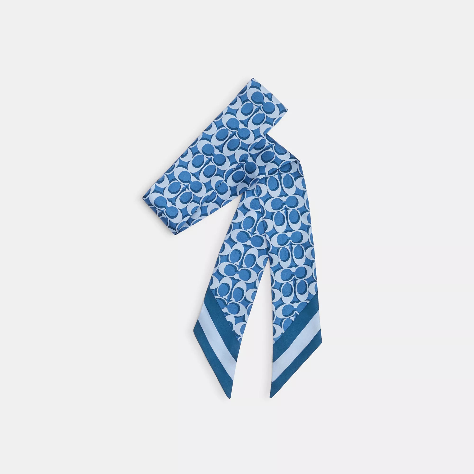 Coach Outlet Signature Print Silk Skinny Scarf