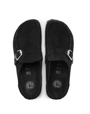 Women'S Buckley Suede Leather Sandal in Black