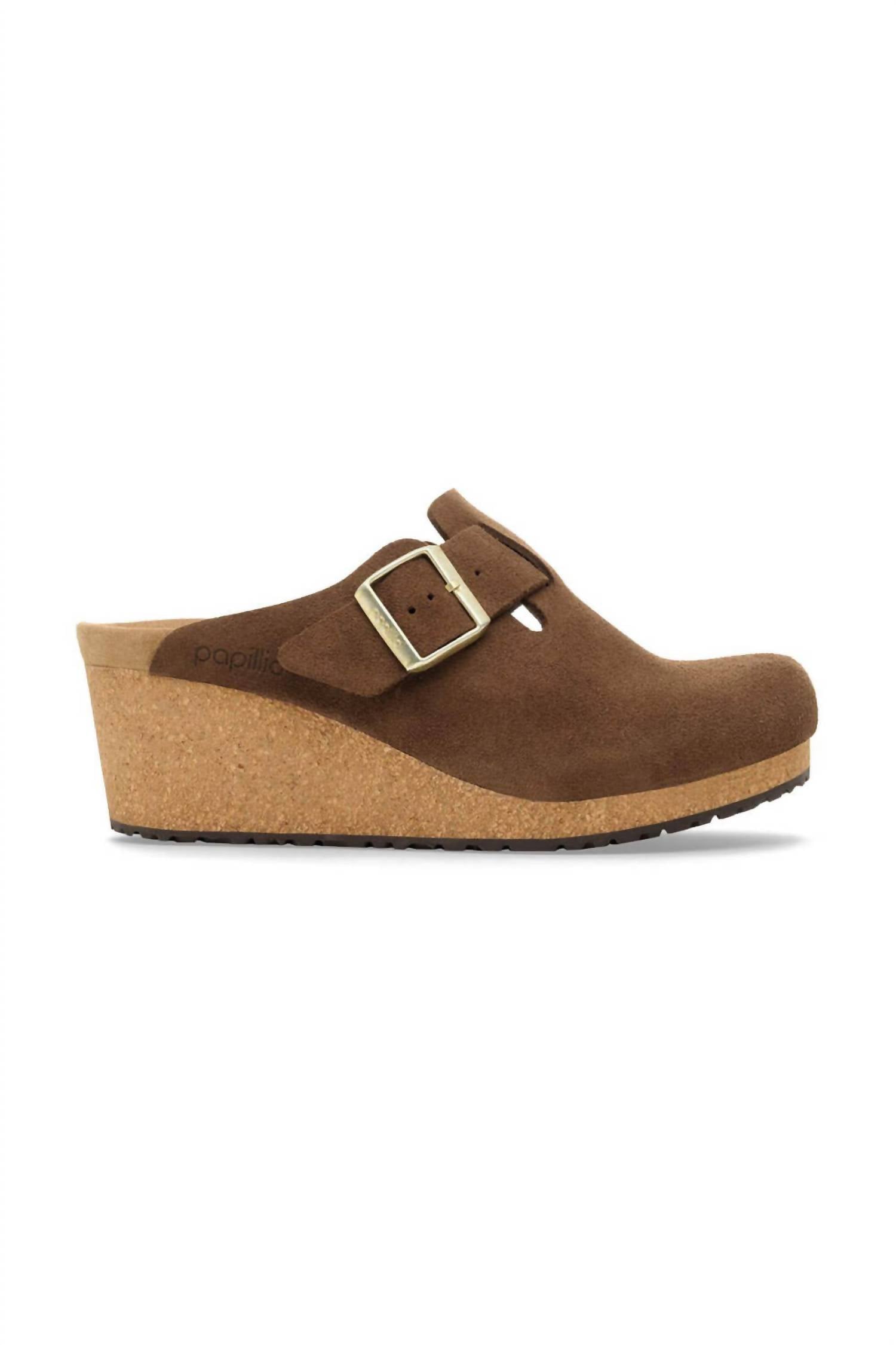 Women's Fanny Wedge In Dark Tea