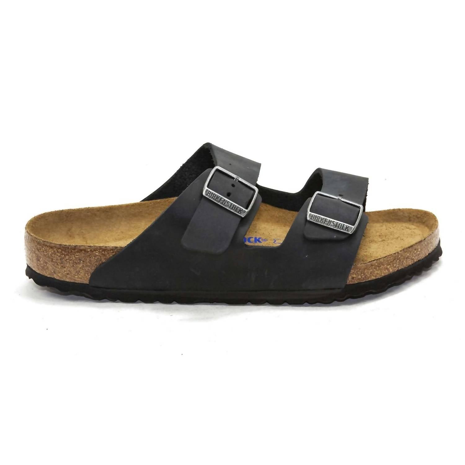 Women's Arizona Soft Footbed Sandals In Black Leather
