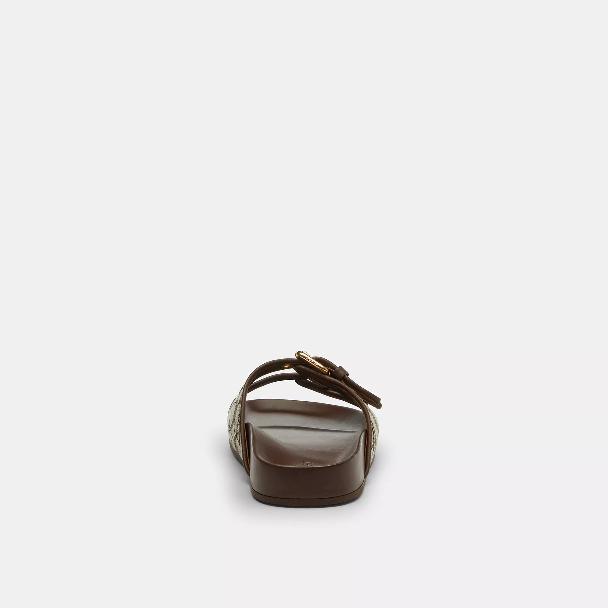 Coach Outlet Two Band Buckle Sandal In Signature Jacquard