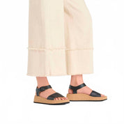 Women's Glenda French Piping Sandal In Black