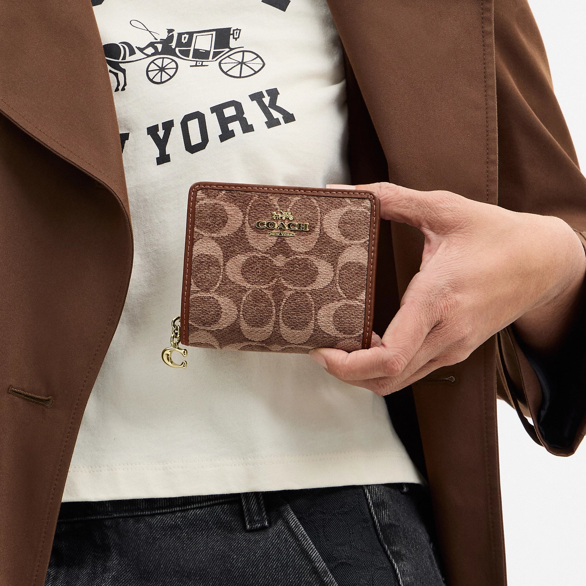 Coach Outlet Snap Wallet In Signature Chenille