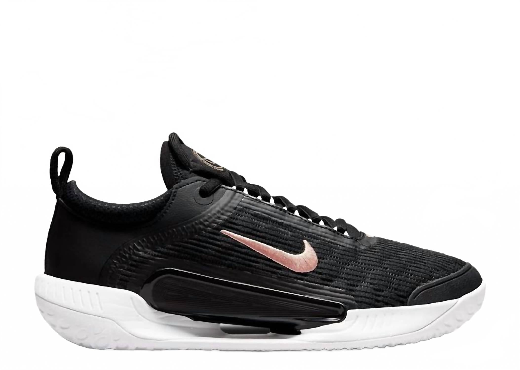Women's Nike Zoom Court Nxt Shoes In Black/red/bronze