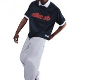 Loose Denim Pants In Football Grey