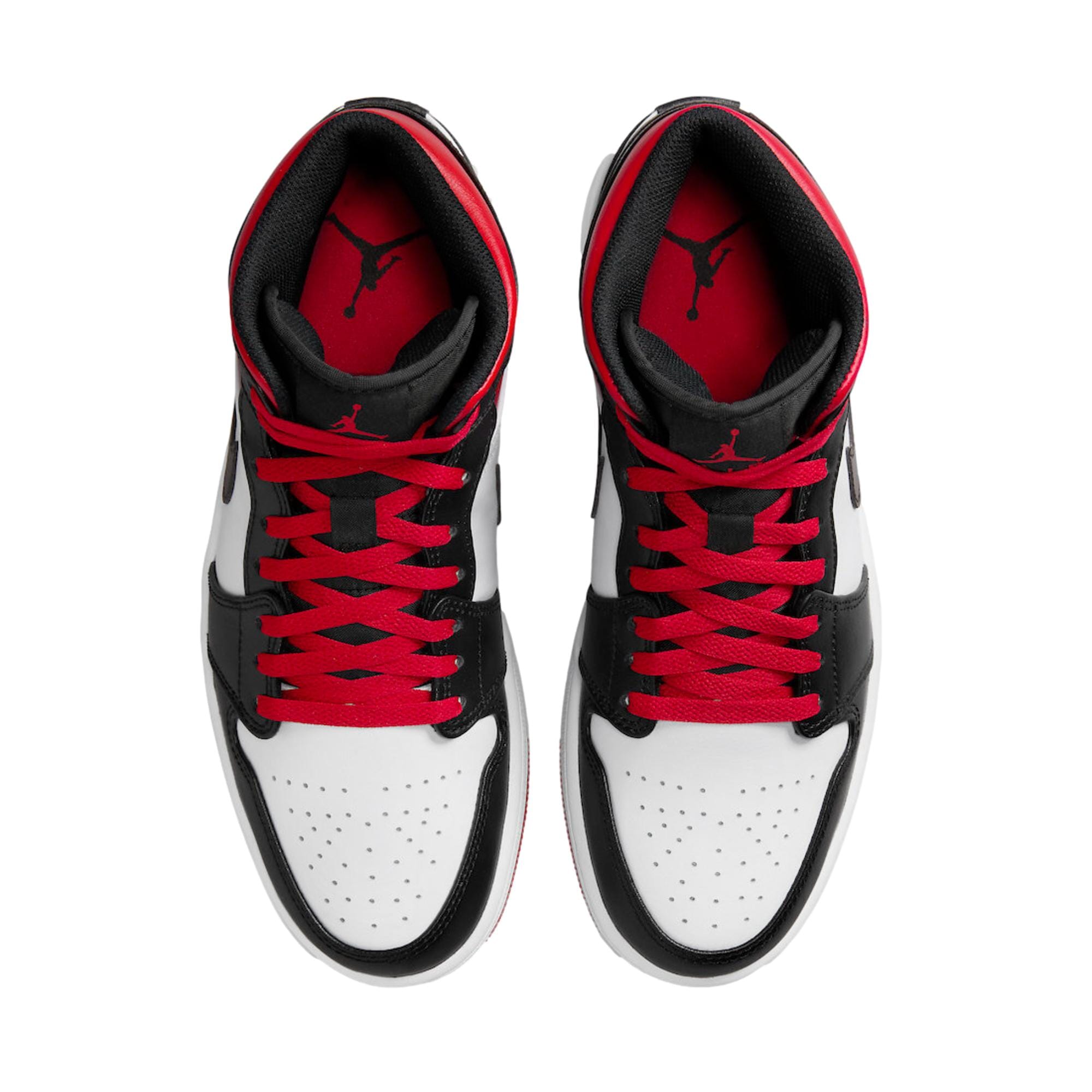Men's Nike Air Jordan 1 Mid White / Gym Red - Black DQ8426-106