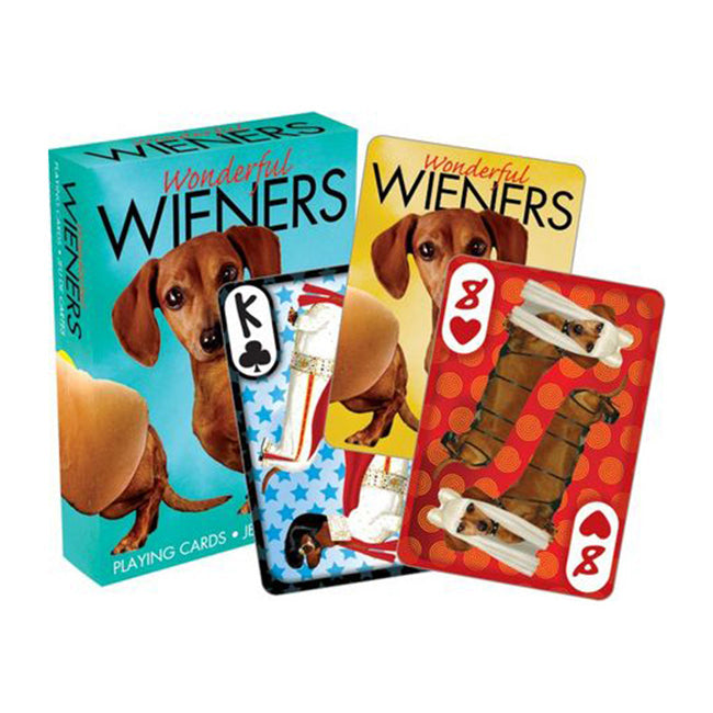 54pc Aquarius Wonderful Weiners Playing Cards Poker Family Gaming Deck Set 14y+