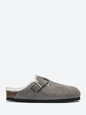 Women's Boston Shearling Clogs In Stone Coin
