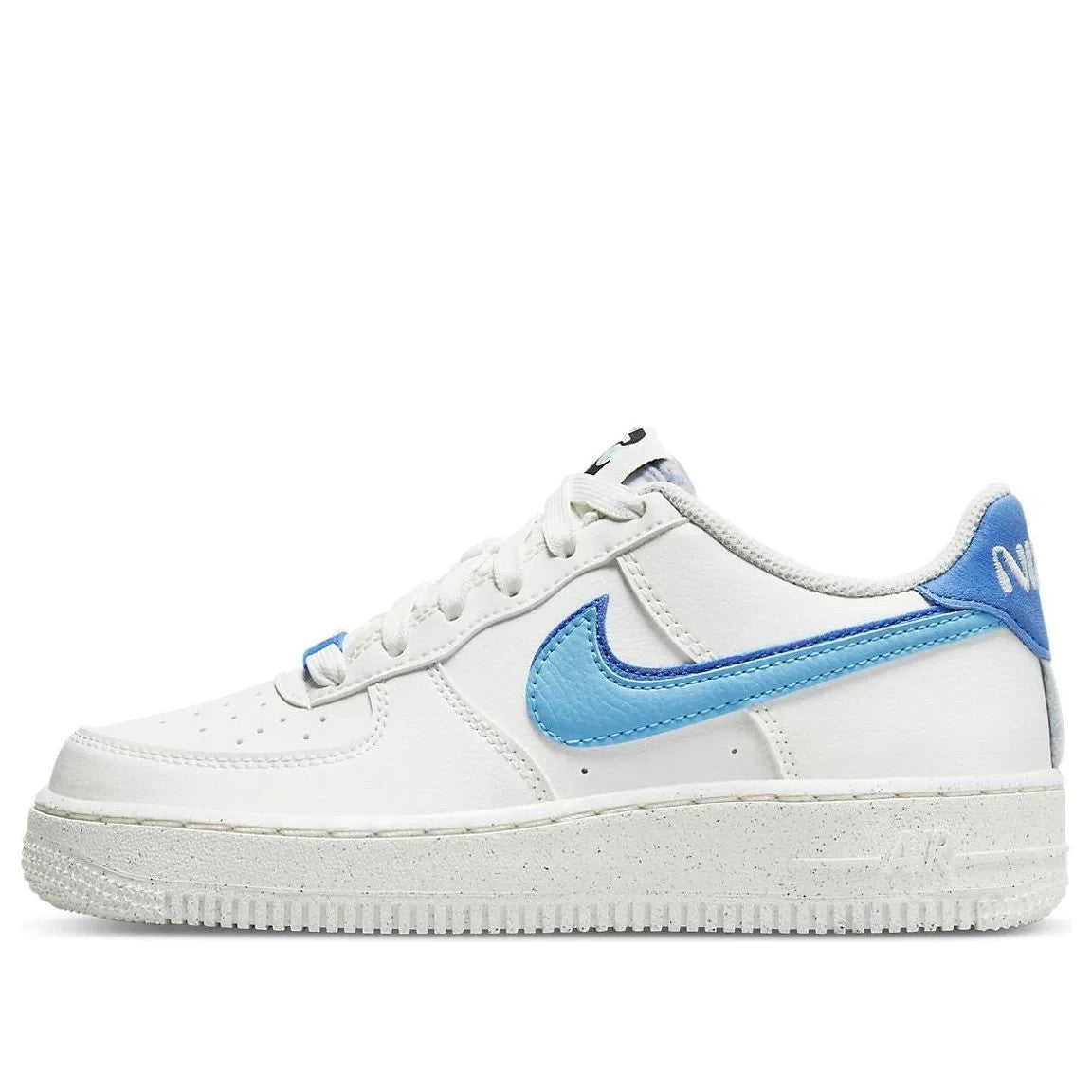 Nike Air Force 1 LV8 GS DQ0359-100 Sneakers Kids White Leather Lifestyle Shoes