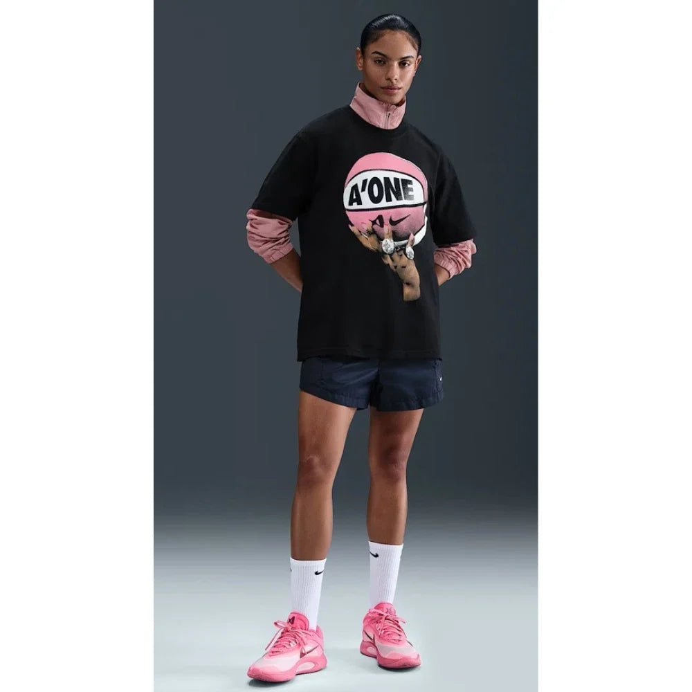Nike A'ja Wilson Basketball T-Shirt Unisex Graphic Black Short Sleeve DSGL1221