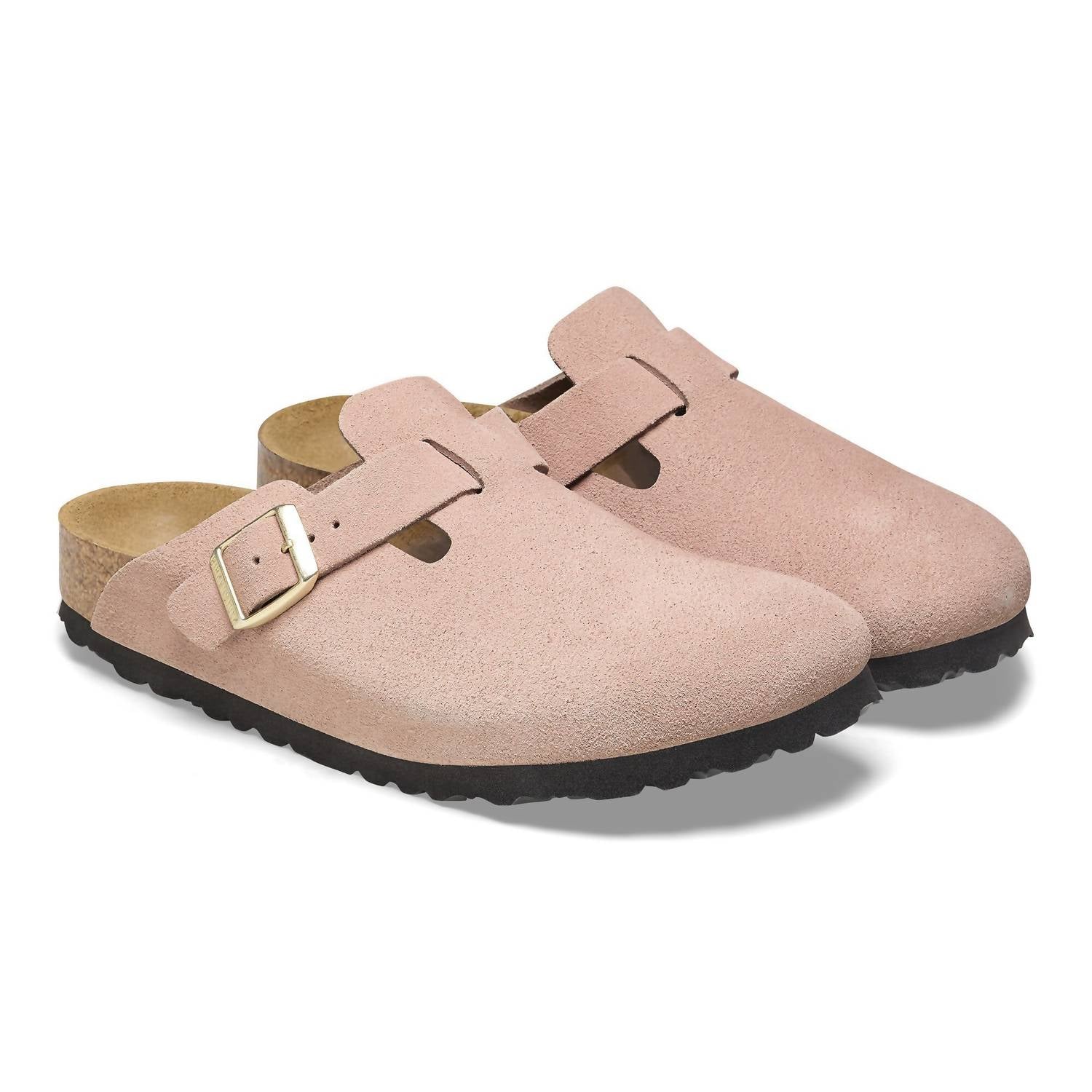 Women's Boston Suede Clog In Light Rose
