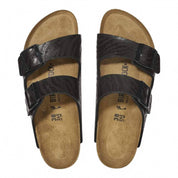 Unisex Arizona Synthetics Sandals In Zebra Black