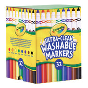 32pc Crayola Ultra-Clean Classic Washable Markers Colouring Set