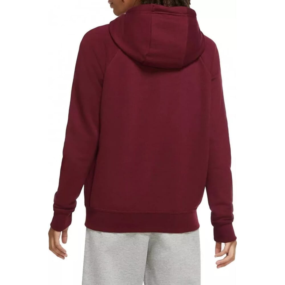 Women's Nike NSW Essential Fleece Full Zip Hoodie Dark Red BV4122-638