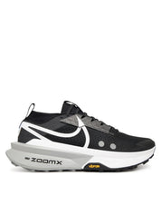 Men's Zoomx Zegama Trail 2 Running Shoes In Black/white-Wolf Grey