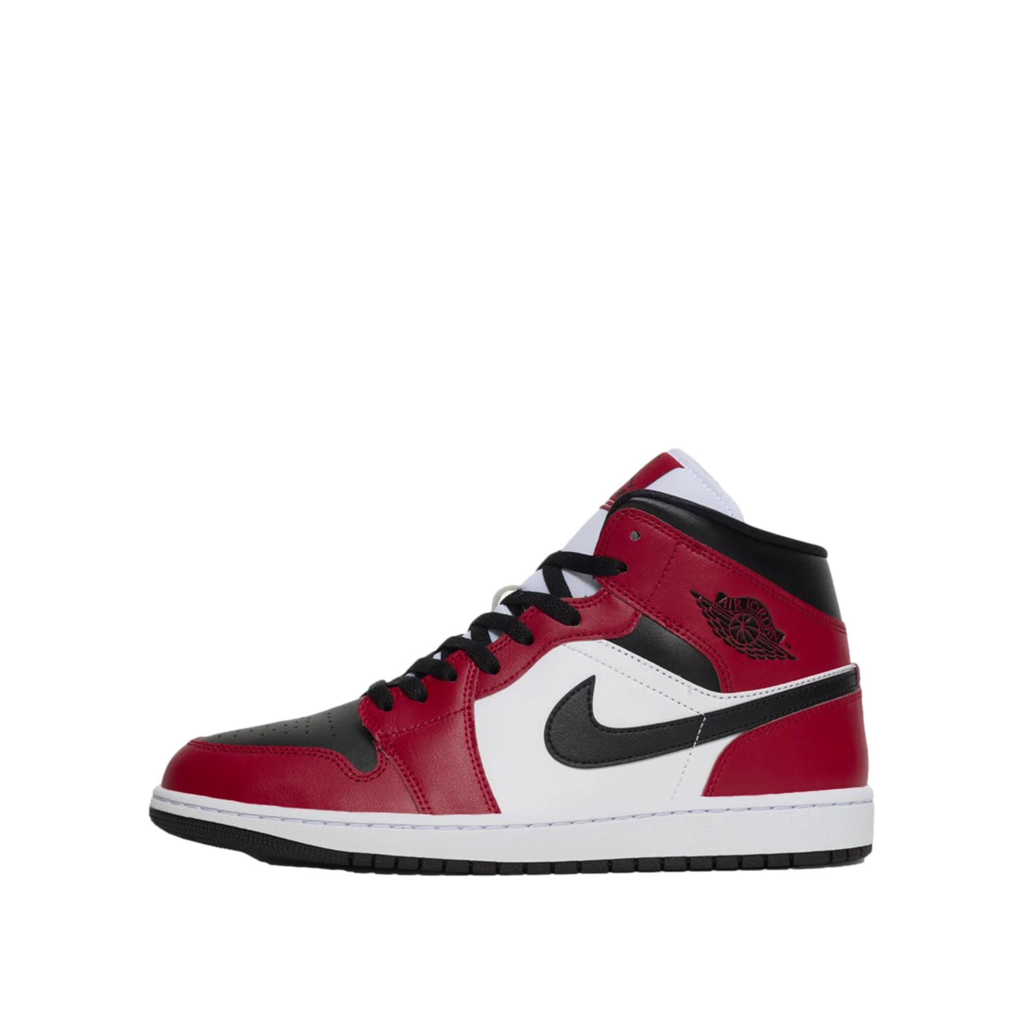 Nike Air Jordan 1 Mid Black / Black - Gym Red  554724-069 Men's