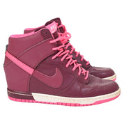 Nike Dunk Sky Hi Sneakers in Burgundy Leather