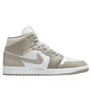 Men'S Air Jordan 1 Mid Sneaker in College Grey/White Light Bone