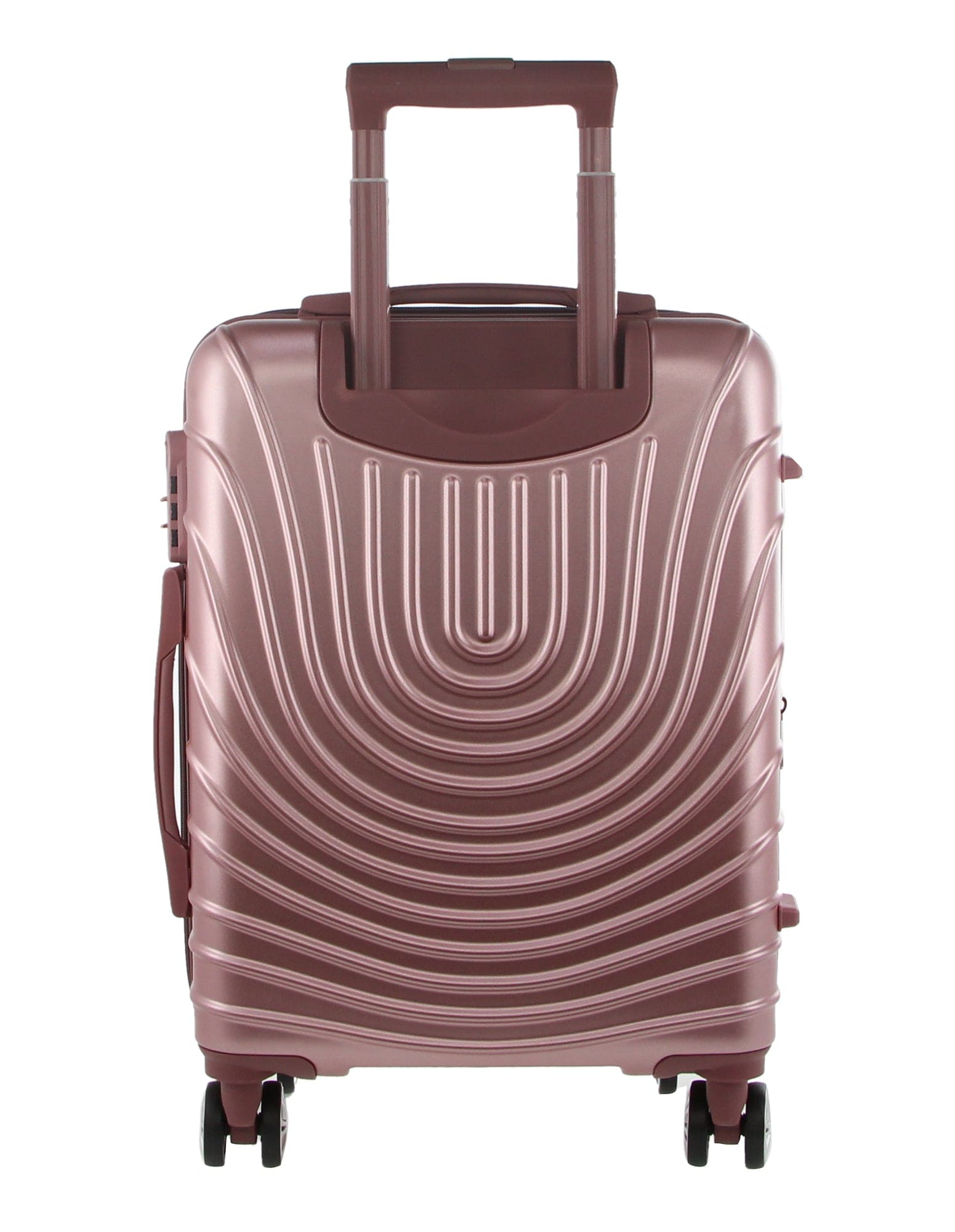 2pc Pierre Cardin Large Hard-Shell Suitcase & Cabin Set Luggage Tag Rose