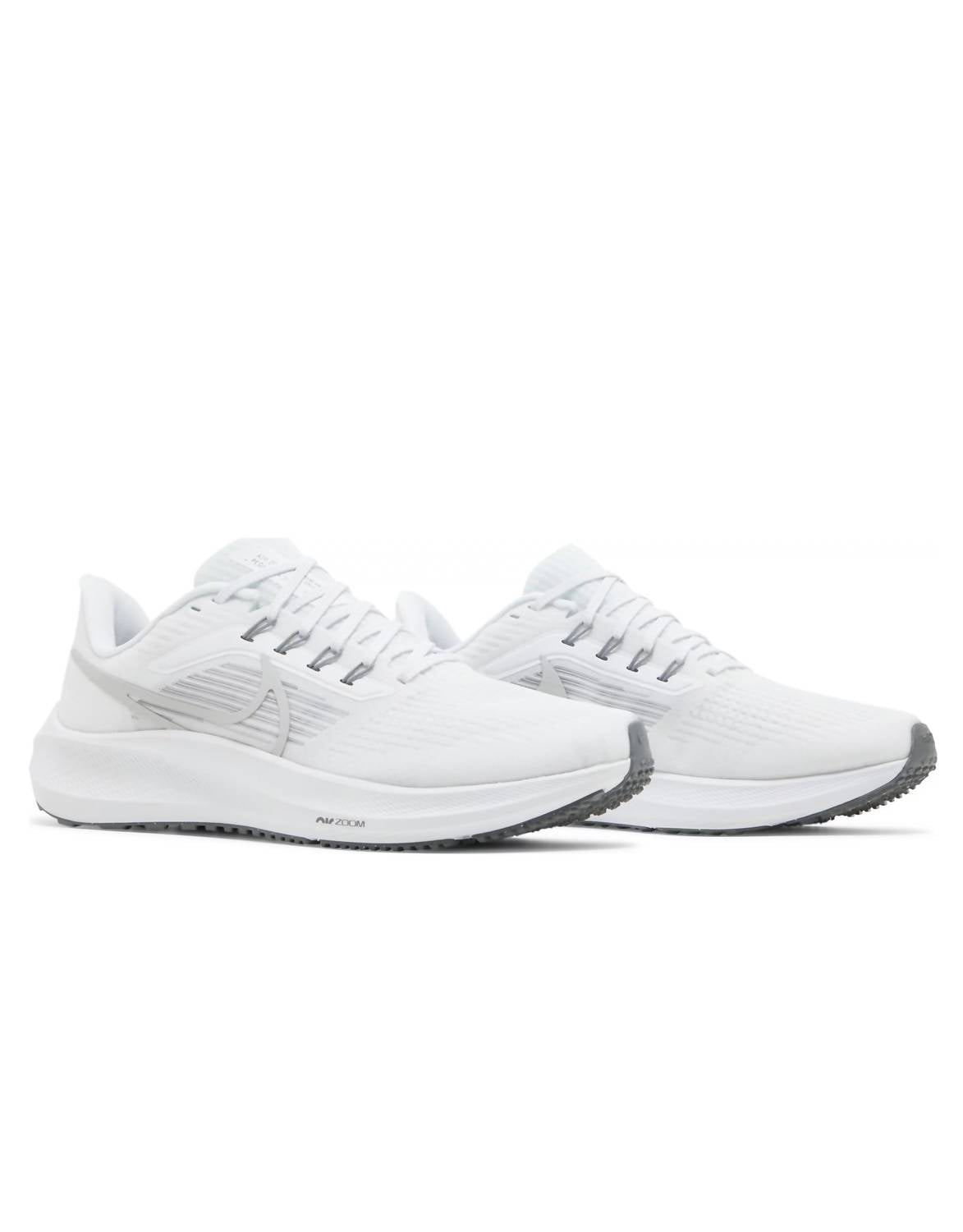 Men'S Pegasus 39 Road Running Shoes - Medium Width in White/Grey Fog/Particle Grey/Smoke Grey