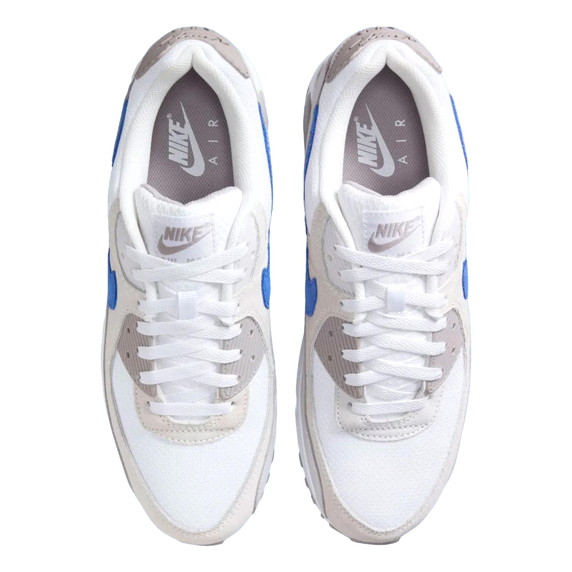 Men's Nike Air Max 90 White / Racer Blue- College Grey DM0029-110