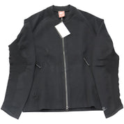 Nike Tech Knit Bomber Jacket in Black Nylon