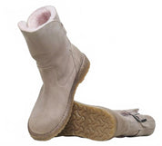 Women's Shearling Suede Short Boots In Grey