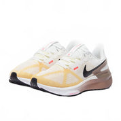 Women's Air Zoom Structure 25 Sneakers In Summit White Black Mink Brown