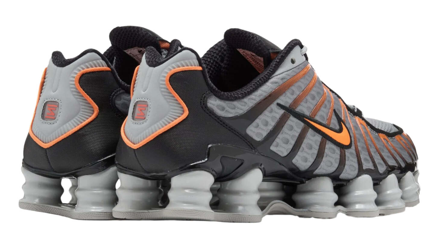 Nike Shox TL Light Smoke Grey Black Bright Mandarin