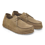 Women's Utti Lace Suede Leather Shoes In Gray Taupe