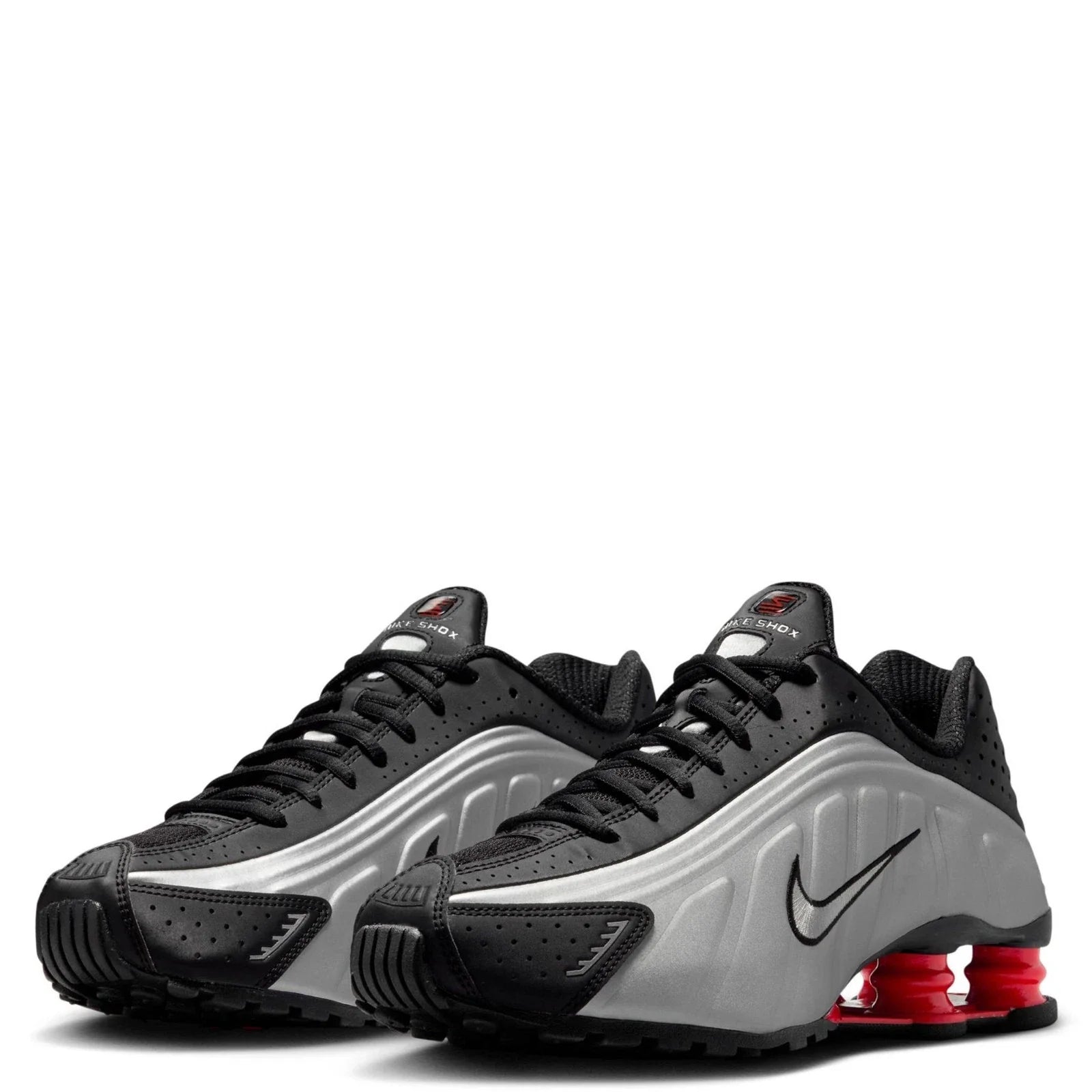 Nike Shox R4 AR3565-011 Sneakers Women's Black Metallic Trainer Shoes SHOP408
