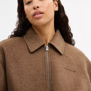 Coach Outlet Zip Front Wool Jacket