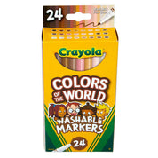 24pc Crayola Colours Of The World Fine Line Washable Markers For Kids 3+