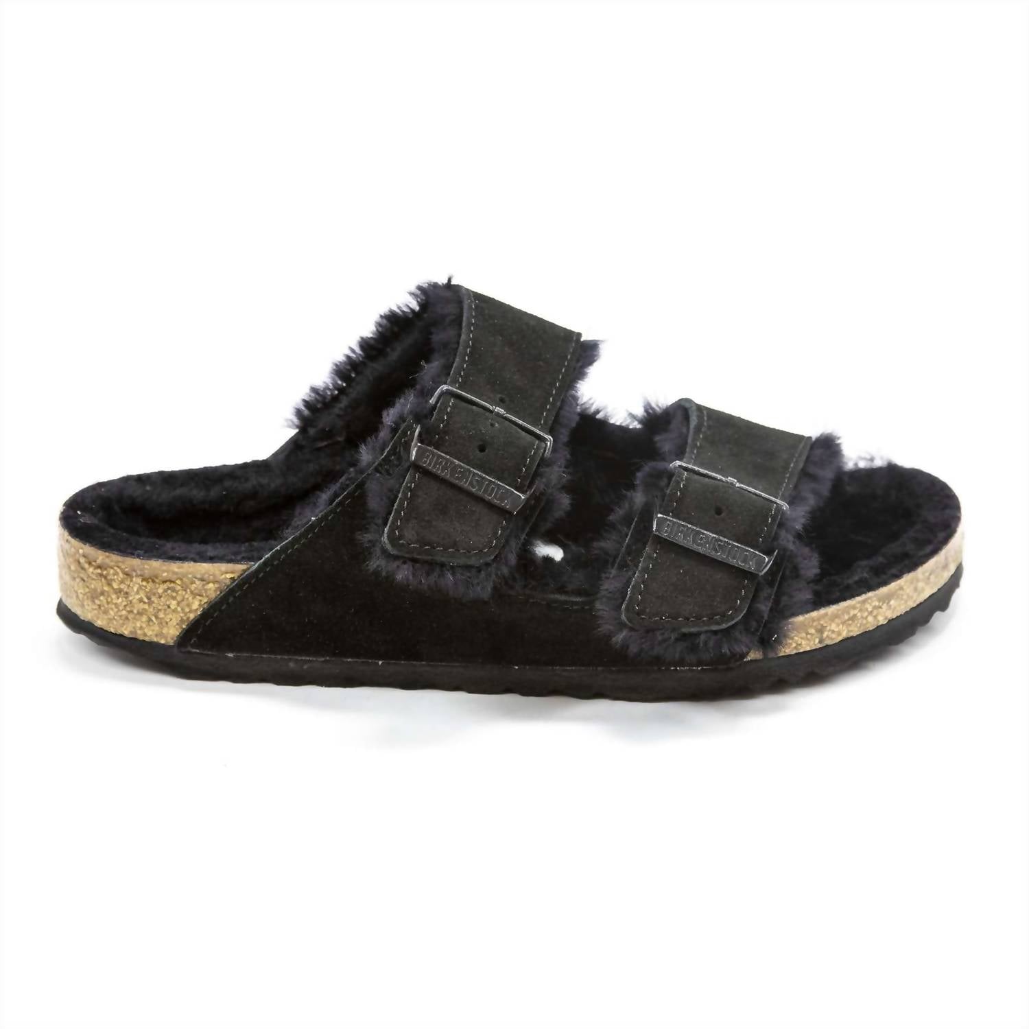 Men's Arizona Shearling Sandals In Black