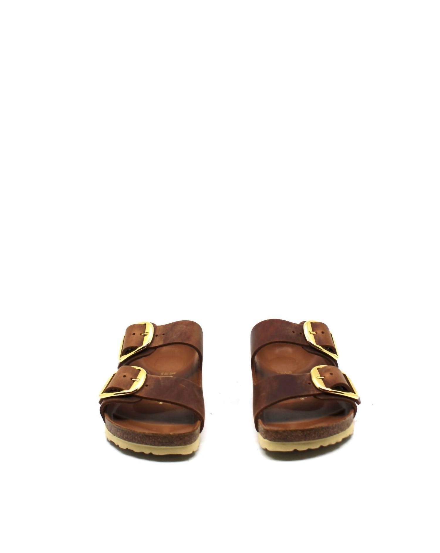 Women's Arizona Big Buckle Narrow Sandals In Cognac