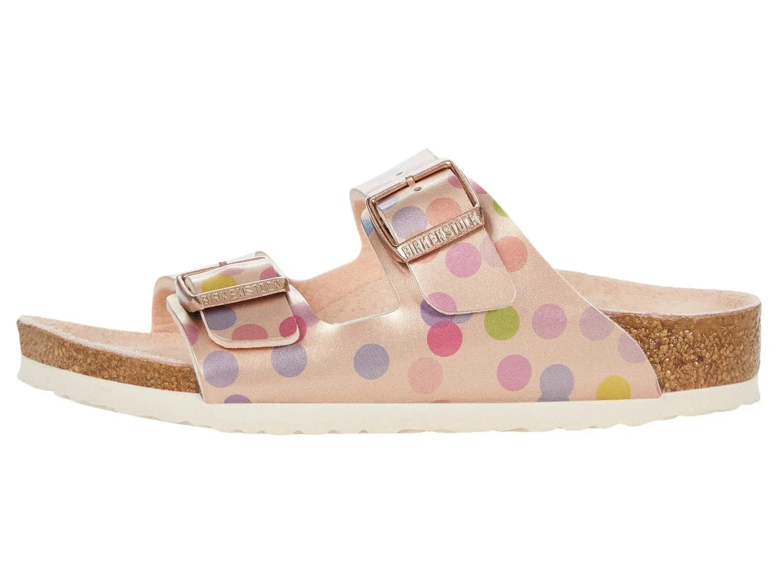 Youth Birkenstock Arizona Sandal Pink Dots Birko-Flor Slide ZOGG11
