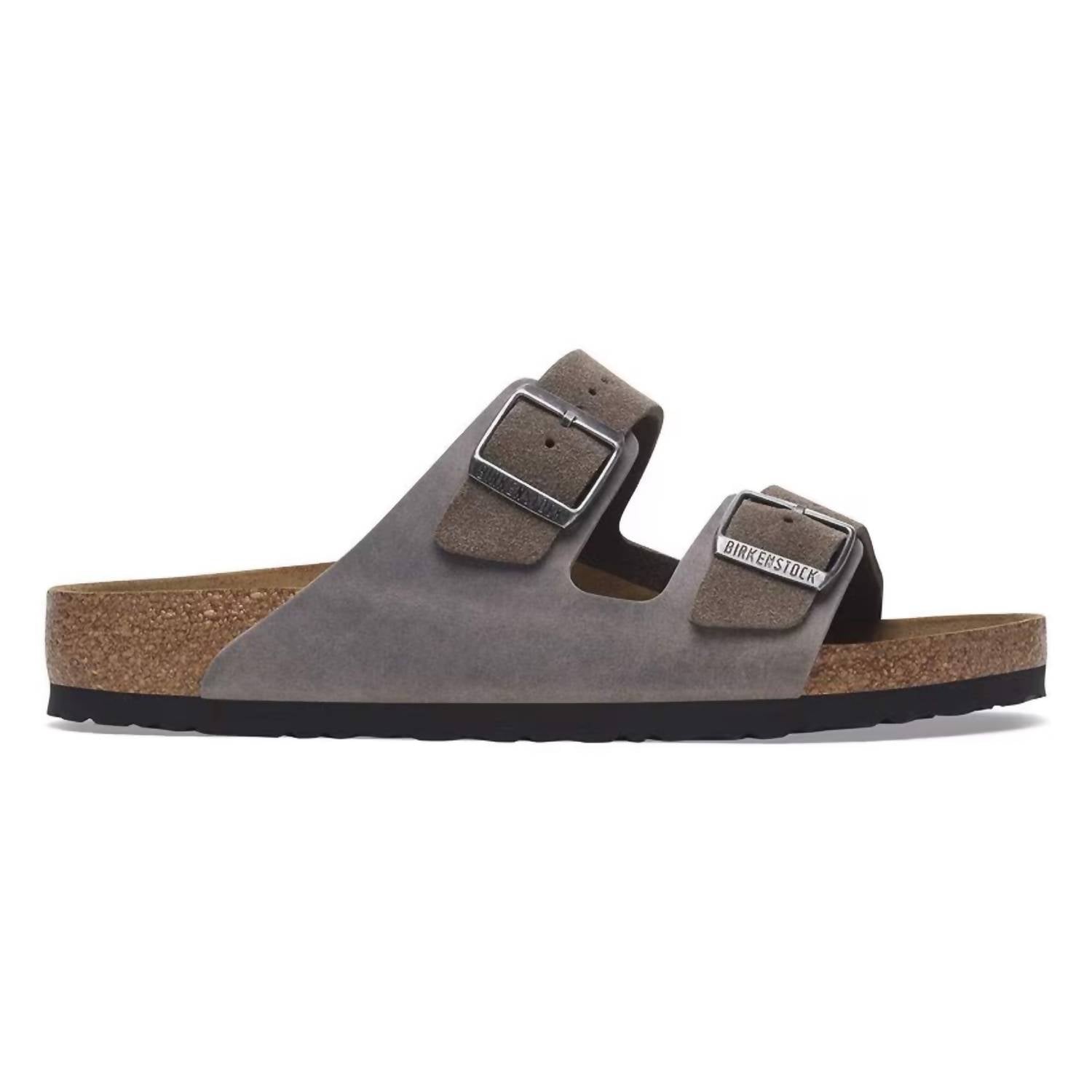 Men's Arizona Mixed Leather Sandal In Concrete Gray