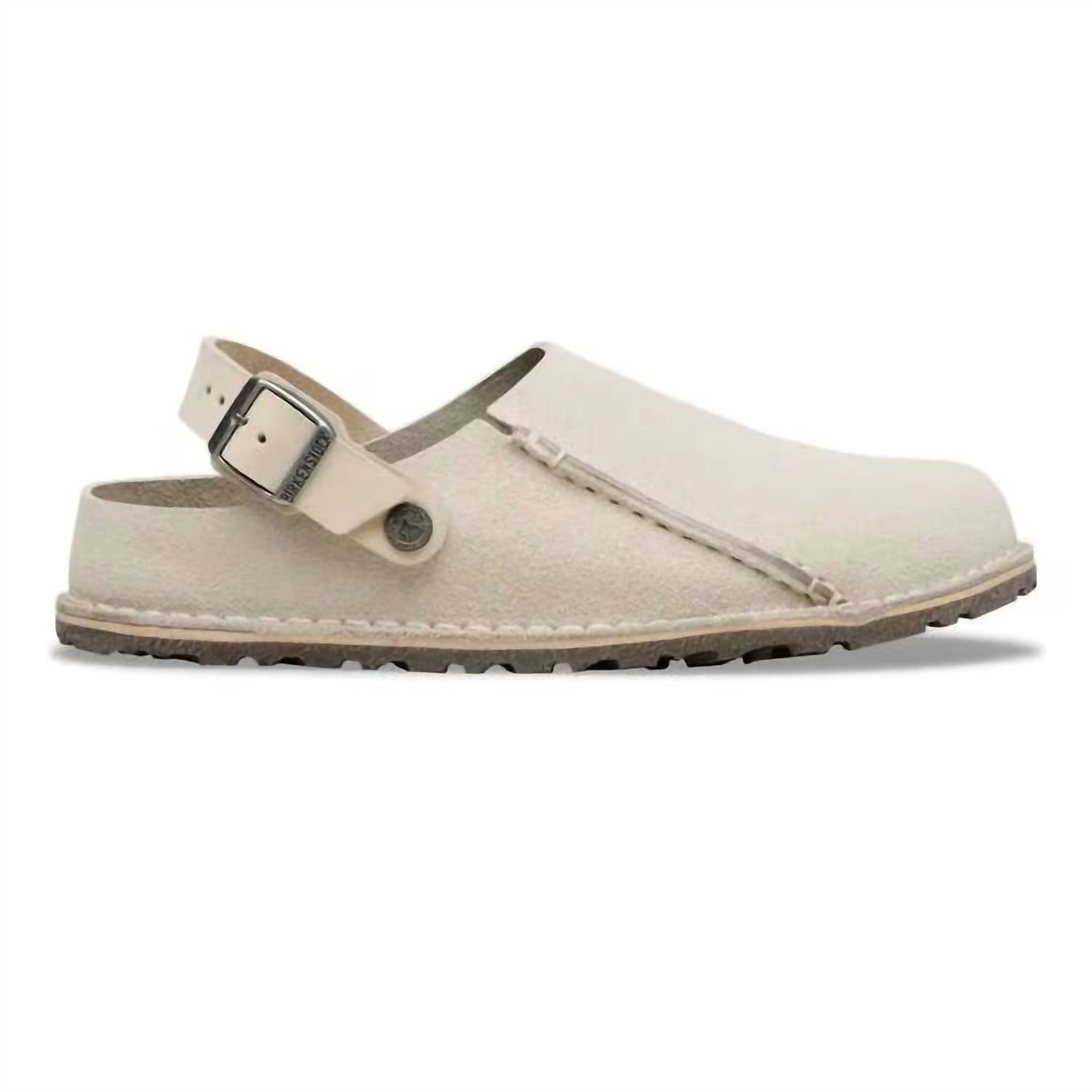 Women's Lutry Premium Suede Clog In Oyster