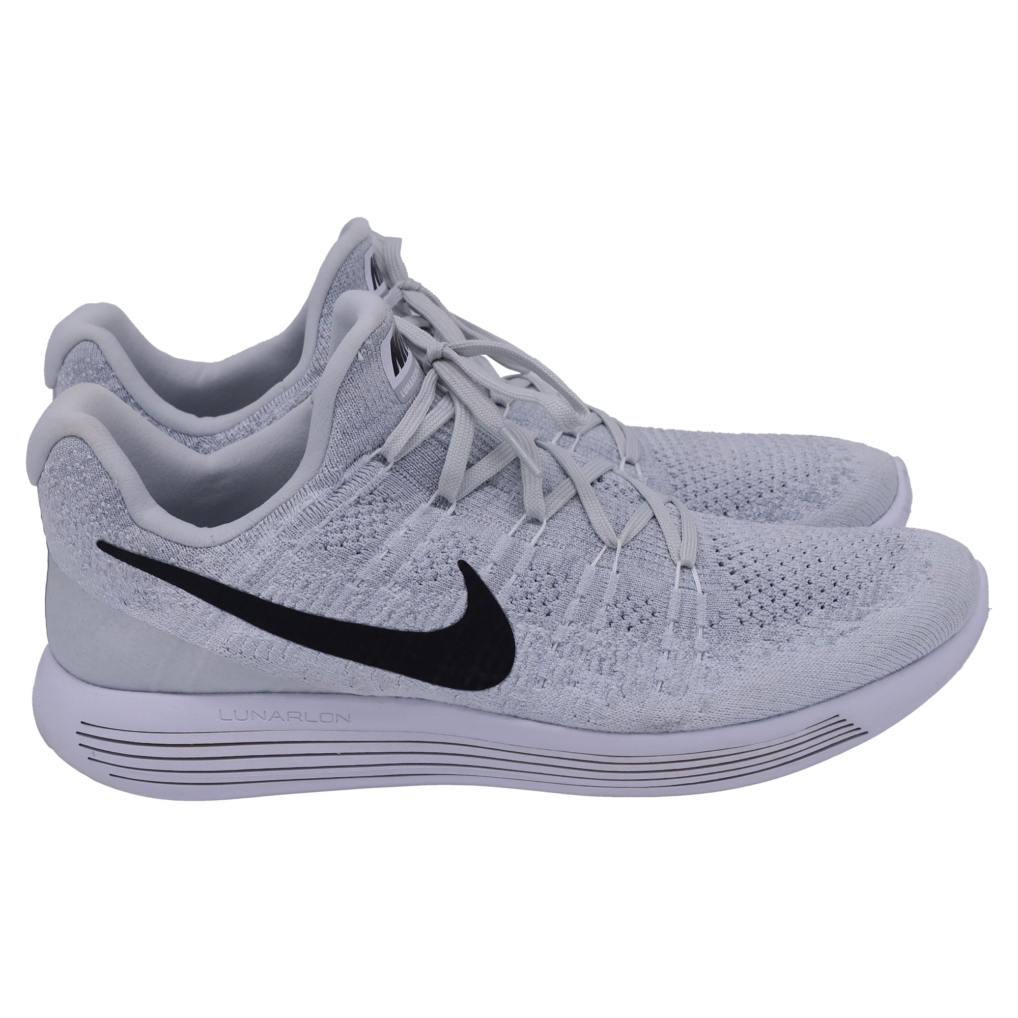 Nike Lunarepic Flyknit 2 Sneakers in Light Grey Polyester