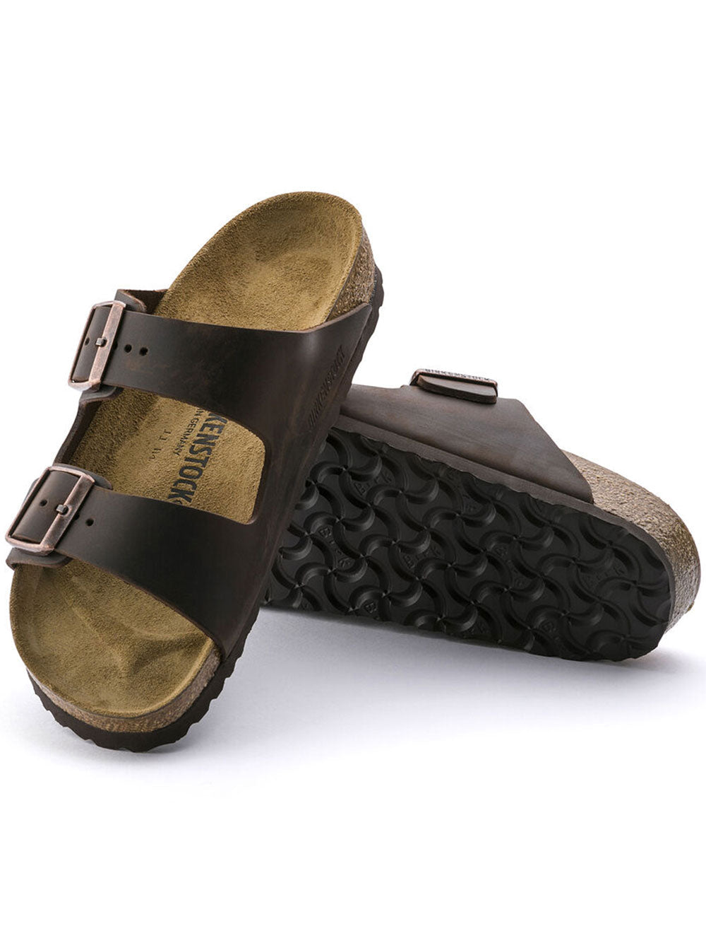 Arizona Brown Leather Open Toe Sandals
