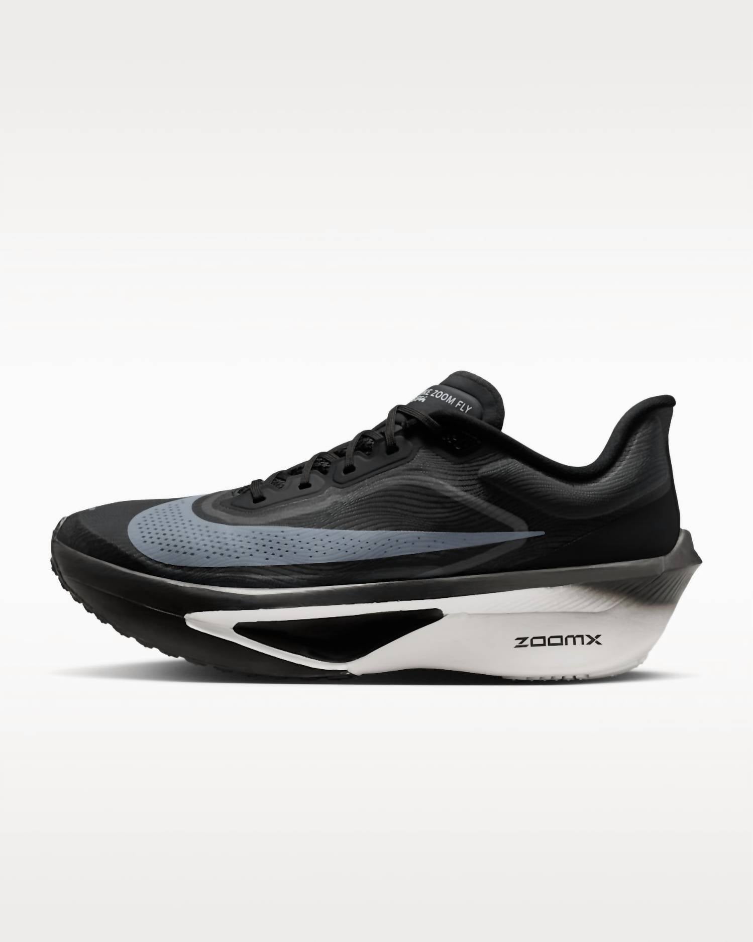 Men's Zoom Fly 6 Road Racing Shoes In Black/light Smoke
