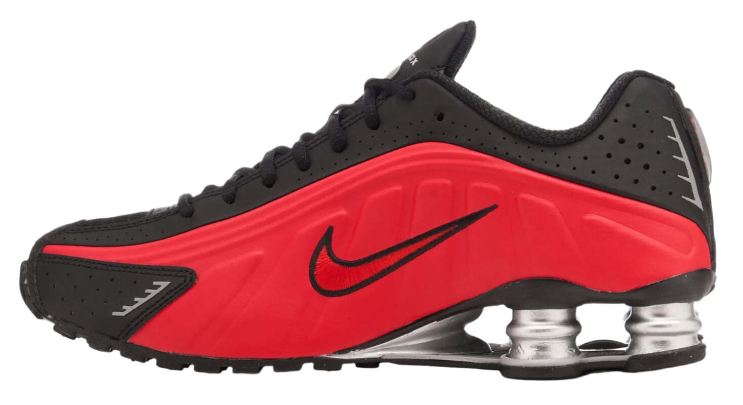 Nike Shox R4 University Red Black Metallic Silver